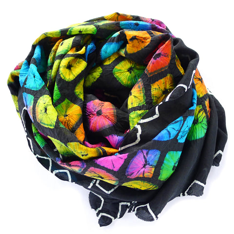 Hand Batiked Terra Pillow - 12x22" Bright Green