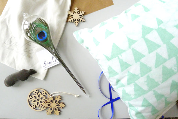 Hand Batiked Terra Pillow - 12x22" Bright Green