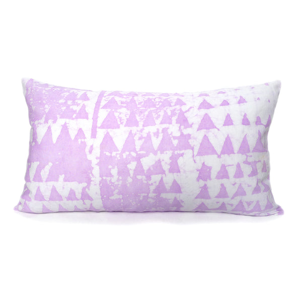 hand batiked pillows in lavender