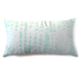 hand batiked pillows in mint green