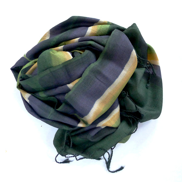 Fjord Scarf - Forest Green - Vegan Silk