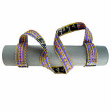 hand appliquéd ribbon finish yoga mat sling