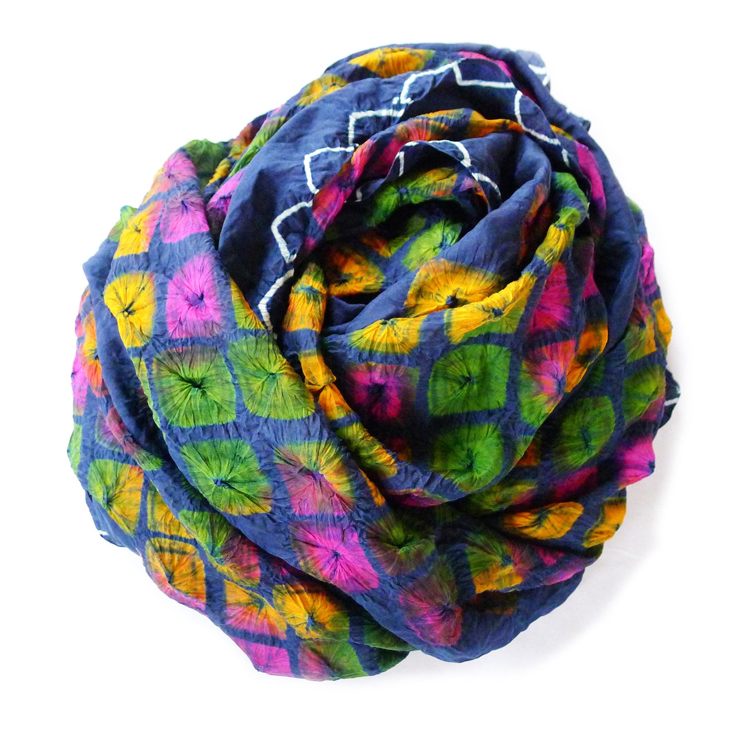 100% Silk, Hand Dyed Aurora Scarf - Deep Indigo – Soulié
