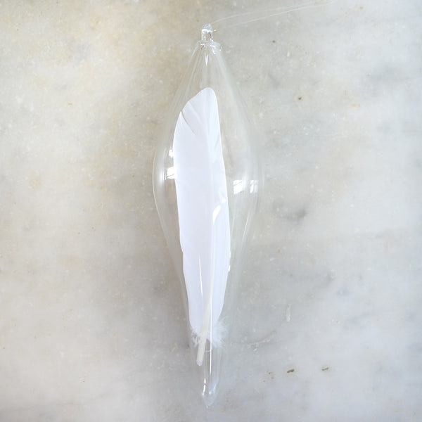 dove feather glass orb - gift for yogi, yoga teacher