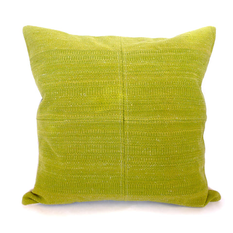 Hand Batiked Terra Pillow - 12x22" Bright Green
